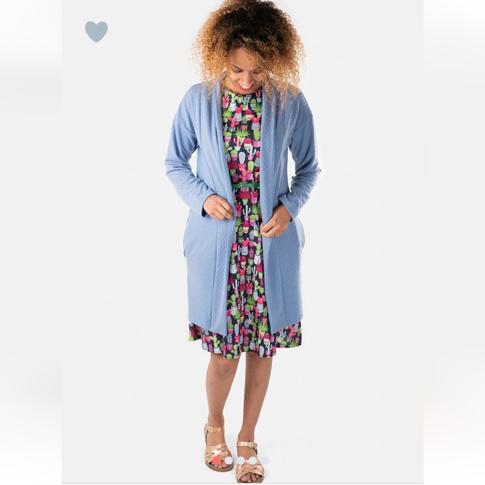 Popsy cornflower blue coatigan